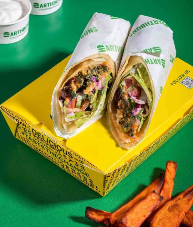 Earth Buns loaded plant-based wraps